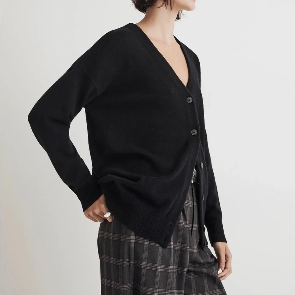 Madewell V-Neck Relaxed Cardigan black size XS new - Picture 2 of 8